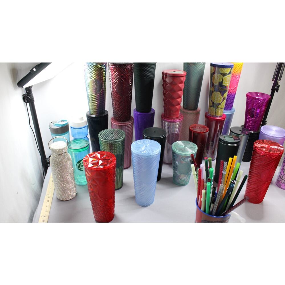 Starbucks 31 Pc Tumbler Cup Lot NWT Cold Cups Straws Bulk Reseller Collection - Picture 4 of 16
